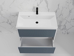 Style Line Мебель для ванной Стокгольм 80 подвесная графит софт – фотография-7